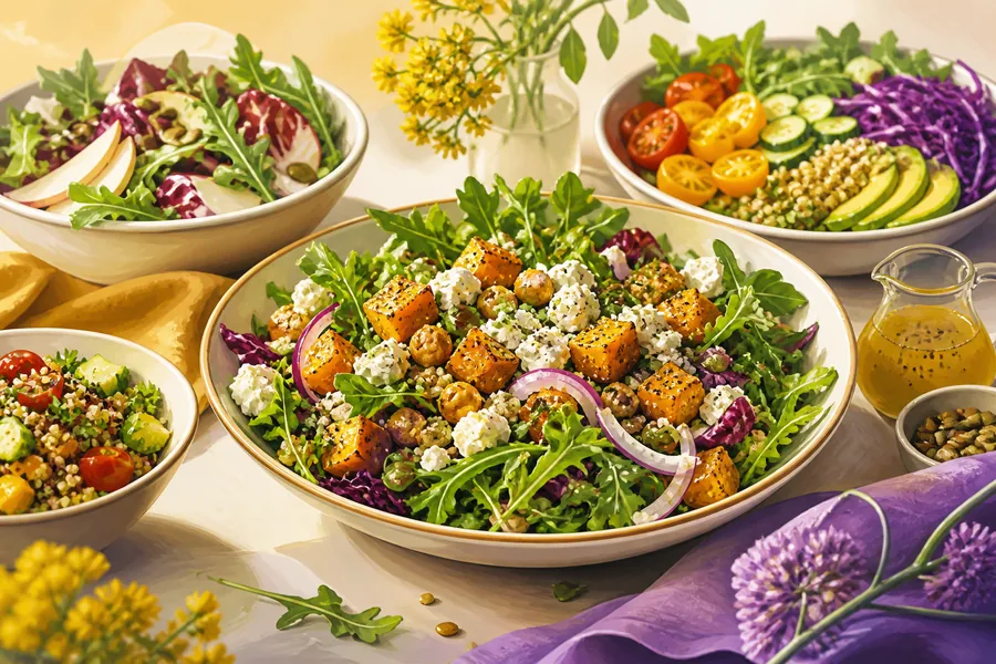 Salad recipe illustration