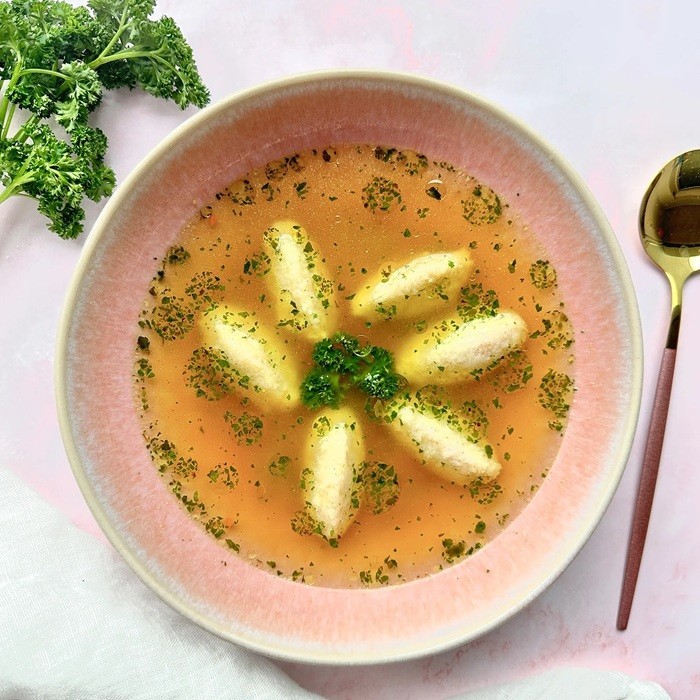 Clear Soup with Semolina Dumplings