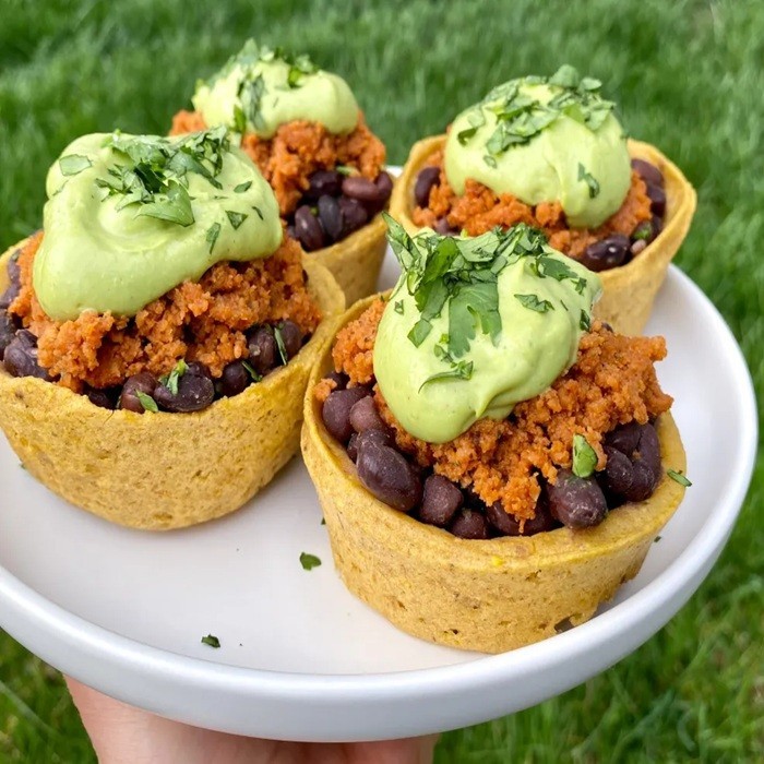 Stuffed plantain cups